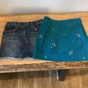 Set of 2 Crewcuts girl’s skirts size 10